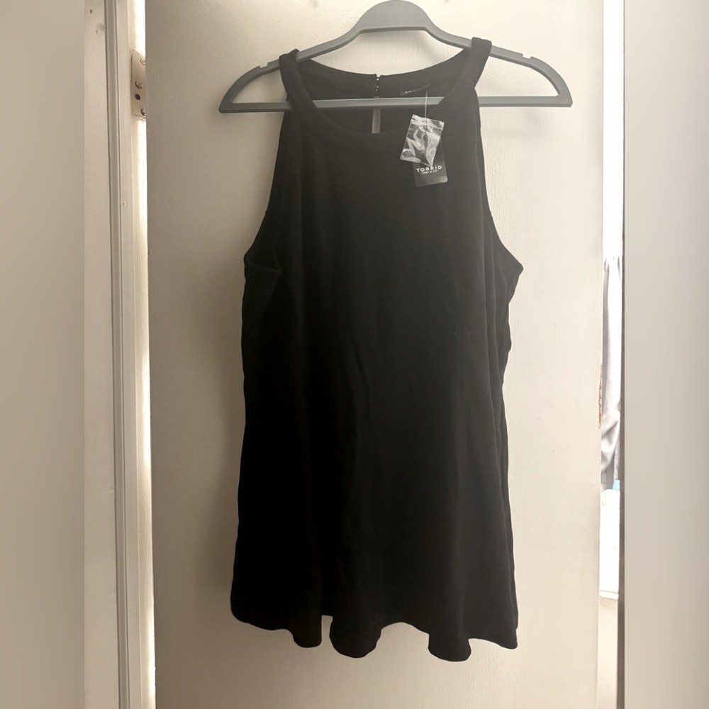 Black peplum top